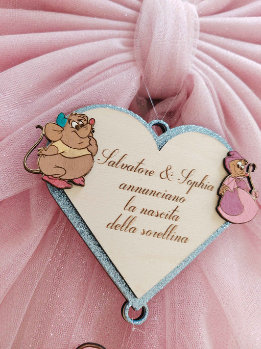 Fiocco nascita baby Cenerentola