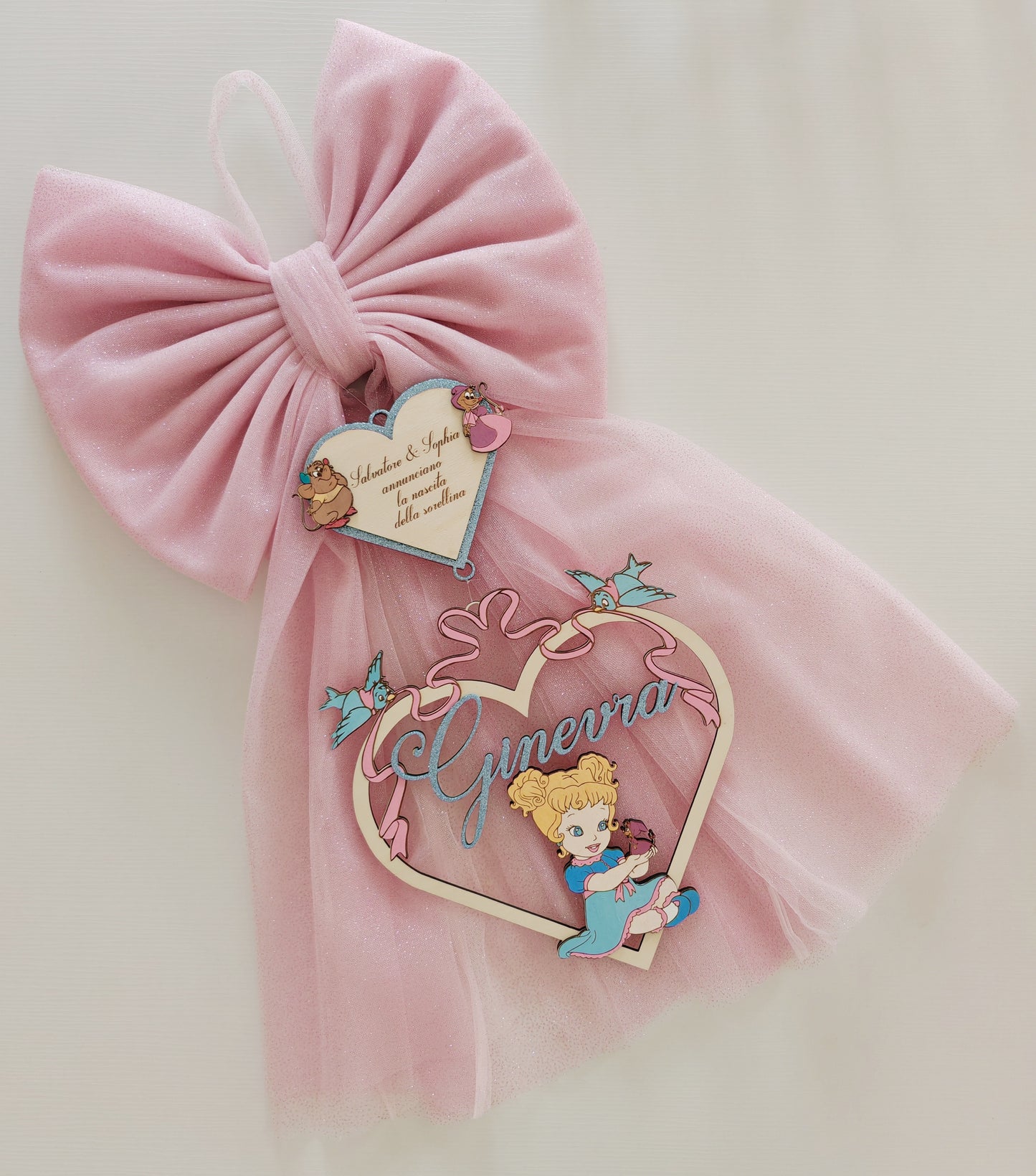 Fiocco nascita baby Cenerentola