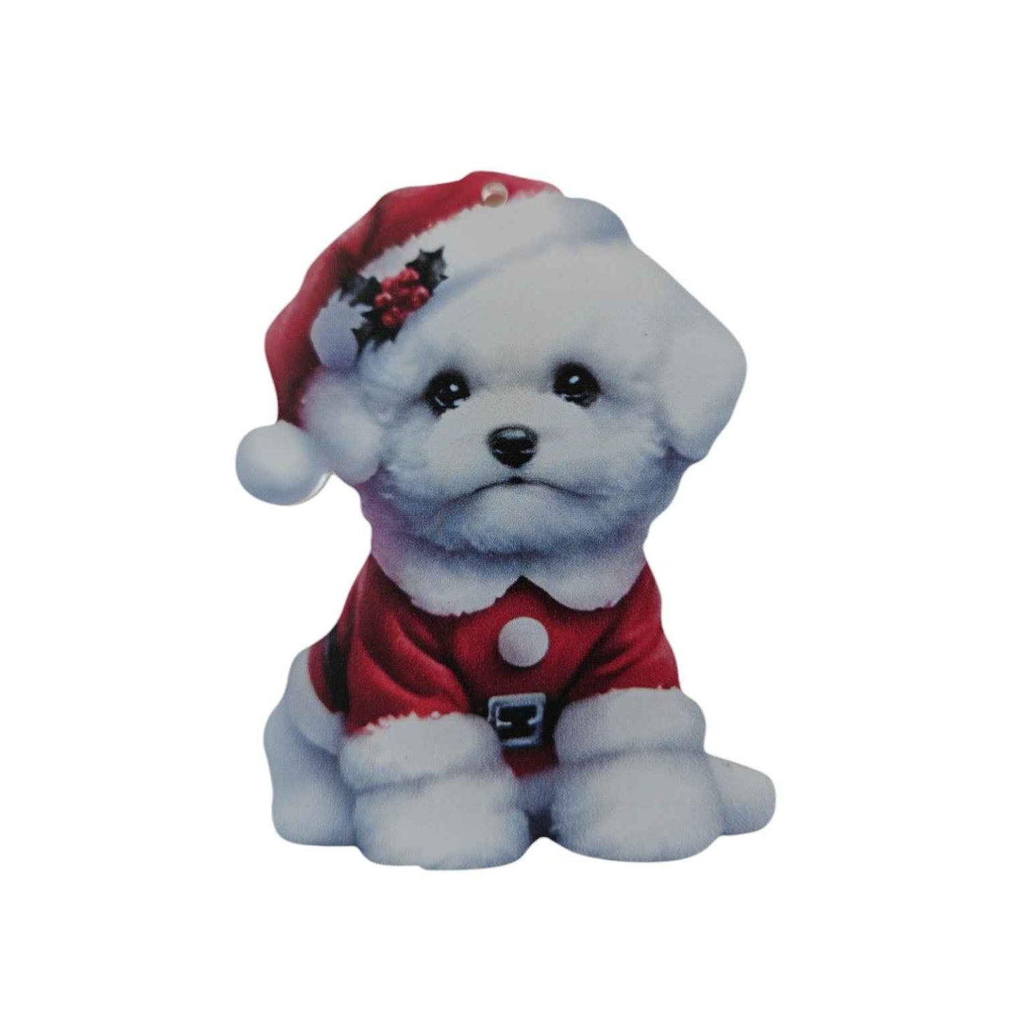 Addobbo albero cagnolino bianco