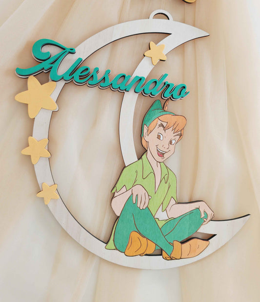 Fiocco nascita luna e stelle