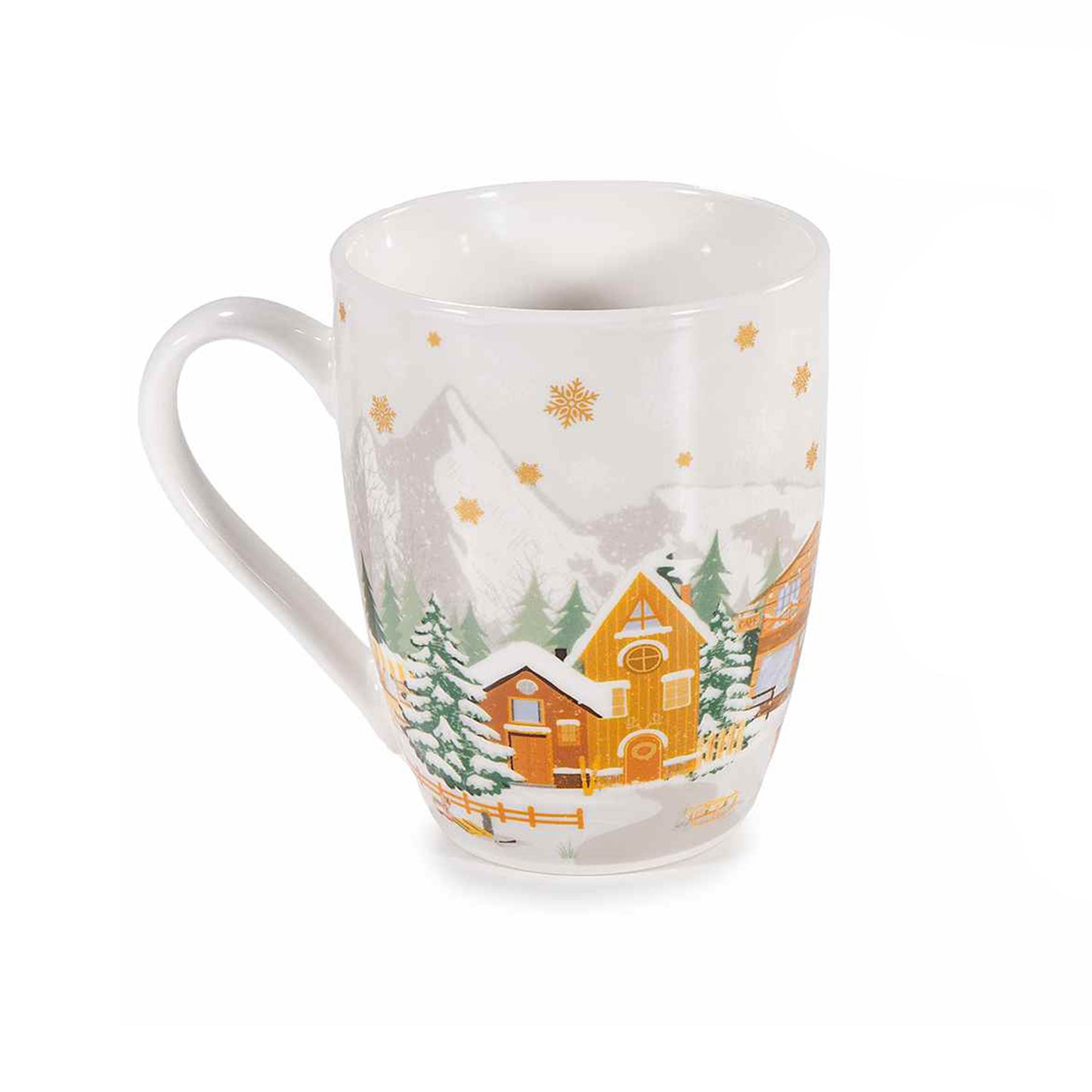 Tazza con scatola regalo Villaggio di Natale