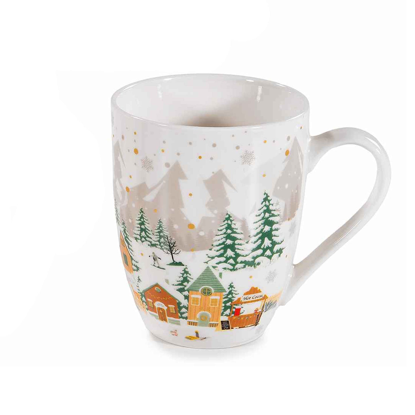 Tazza con scatola regalo Villaggio di Natale