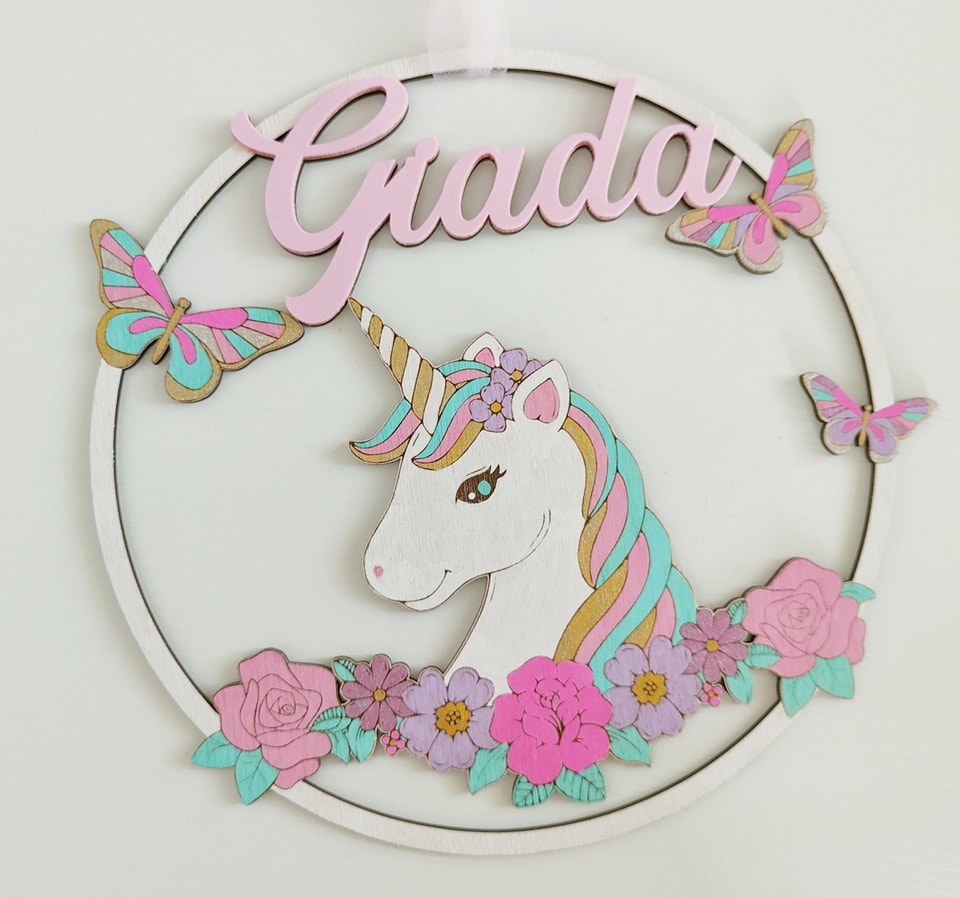 Fiocco nascita unicorno - Best Moment Decor