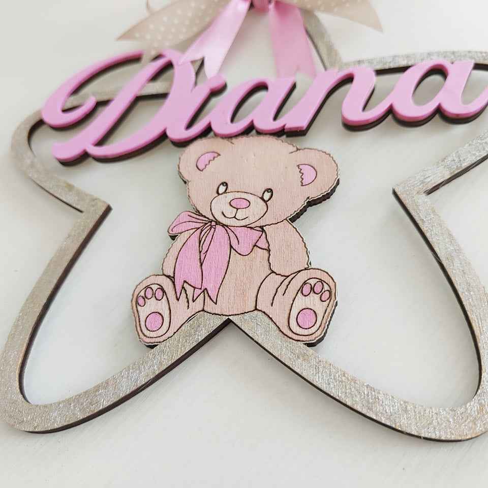 Decorazione cameretta stella / fiocco nascita