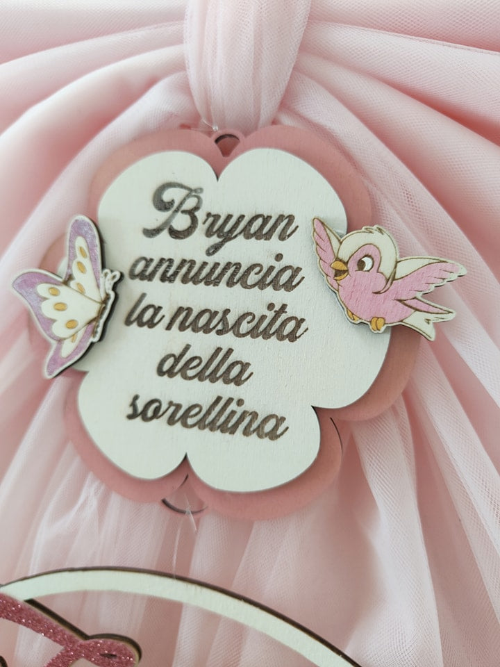 Fiocco nascita coniglietta - Best Moment Decor