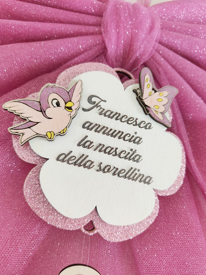 Fiocco nascita coniglietta - Best Moment Decor