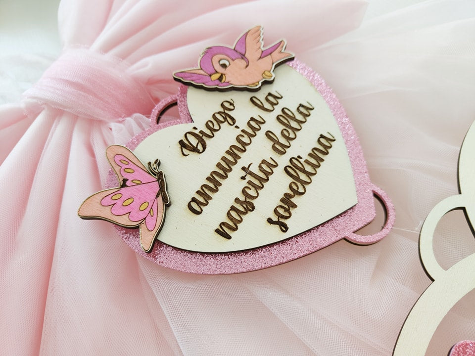 Fiocco nascita coniglietta - Best Moment Decor