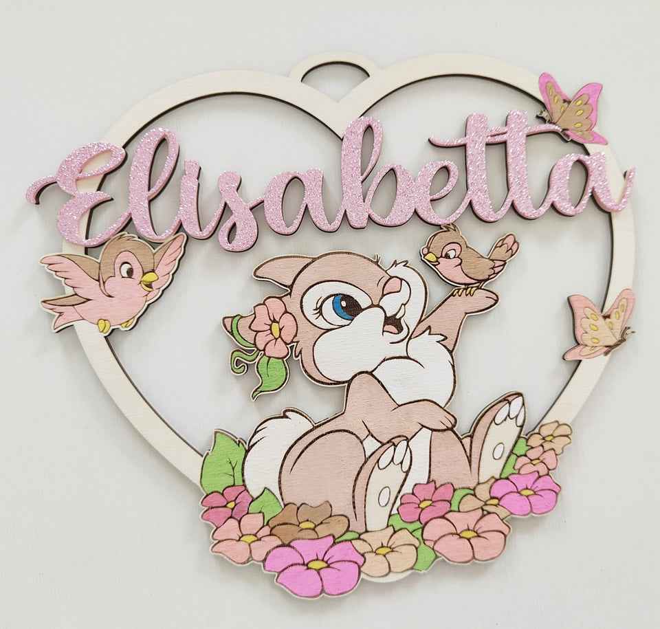 Decorazione cameretta cuore / fiocco nascita