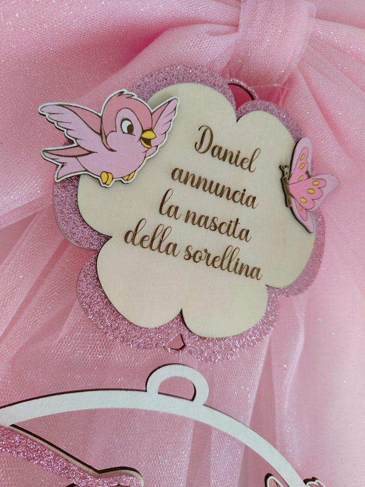 Fiocco nascita coniglietta - Best Moment Decor
