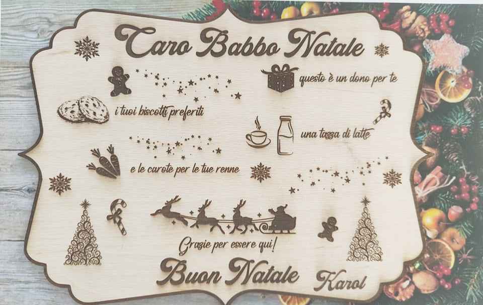 Tovaglietta in legno personalizzabile