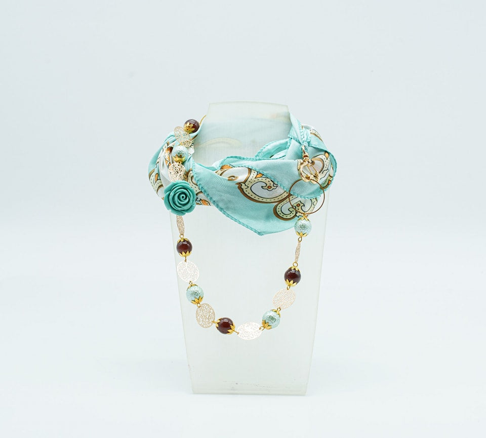 Foulard gioiello tiffany e marrone
