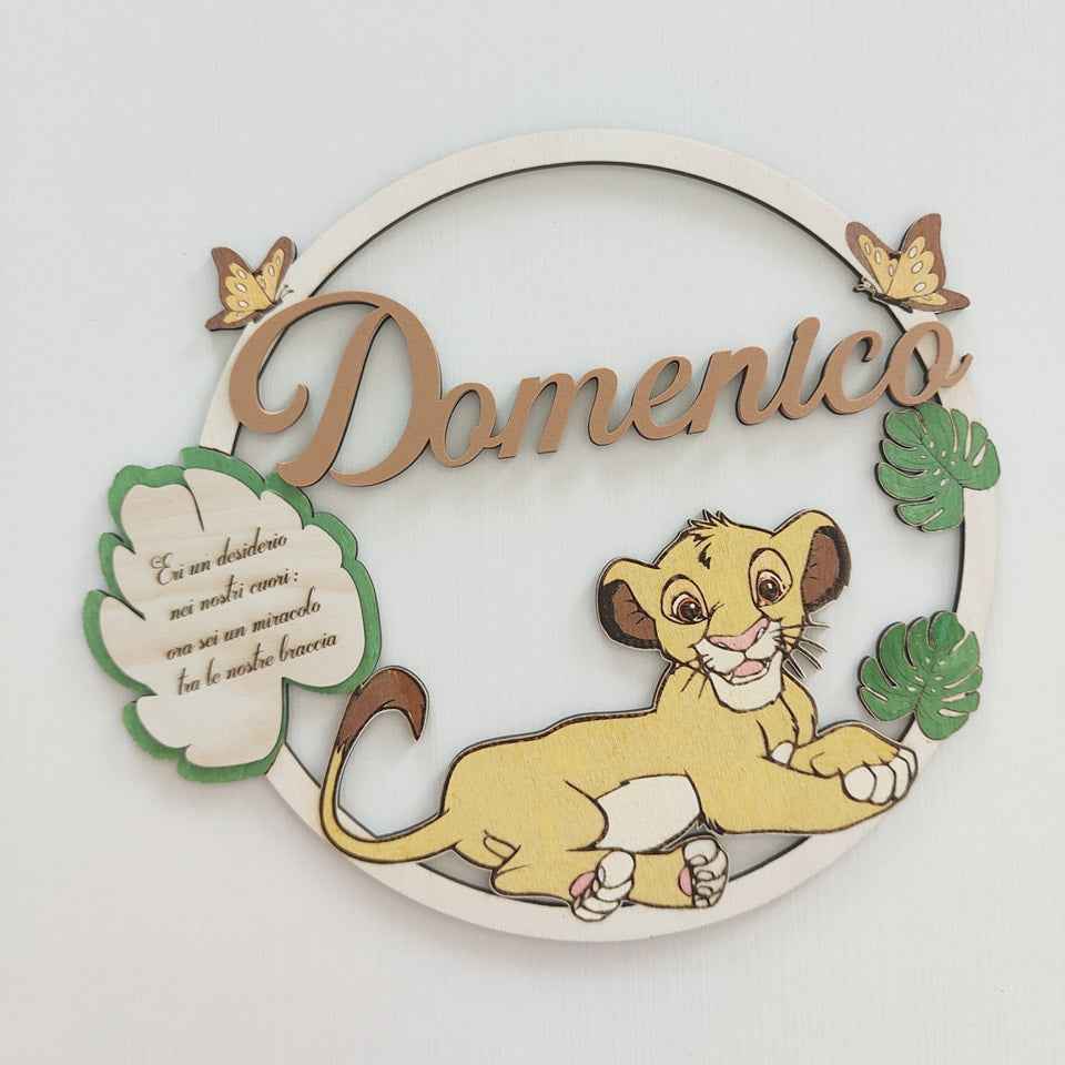 Decorazione cameretta Leone / fiocco nascita