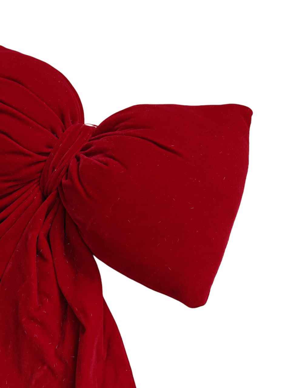 Fiocco imbottito in velluto rosso Natale