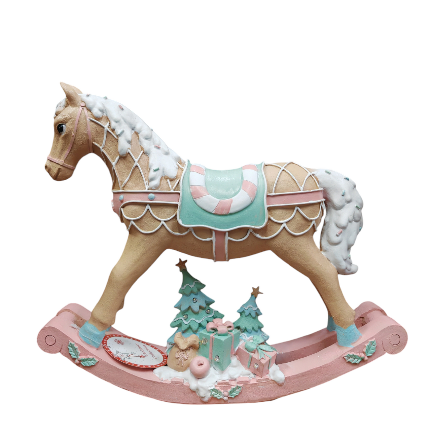 Cavallo a dondolo maxi rosa e tiffany luminoso
