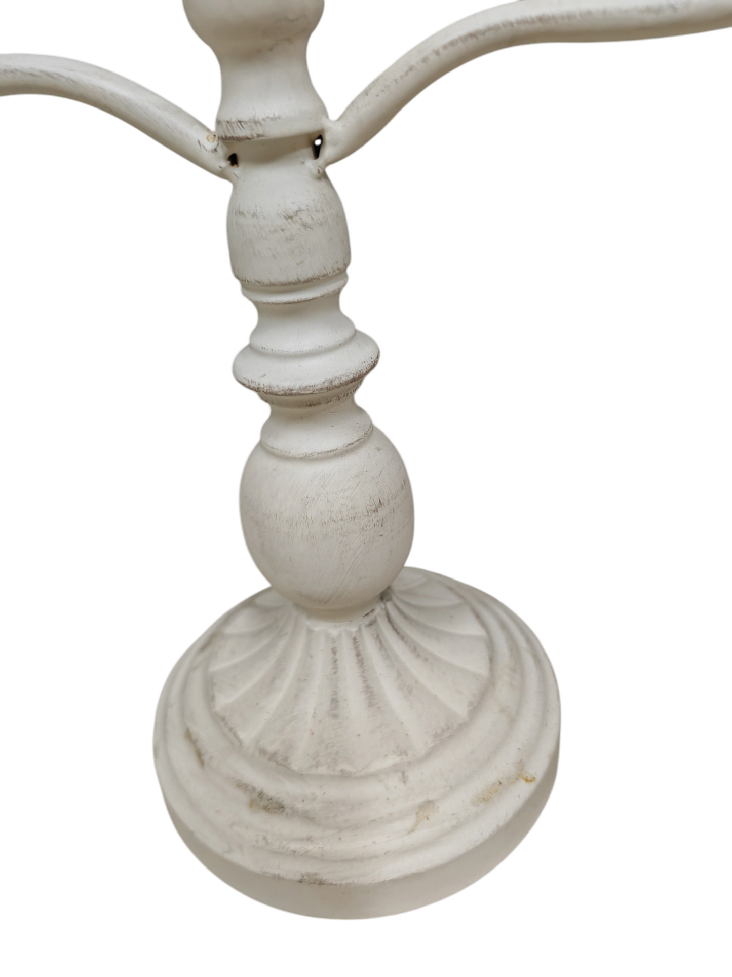 Candelabro tre fuochi metallo bianco