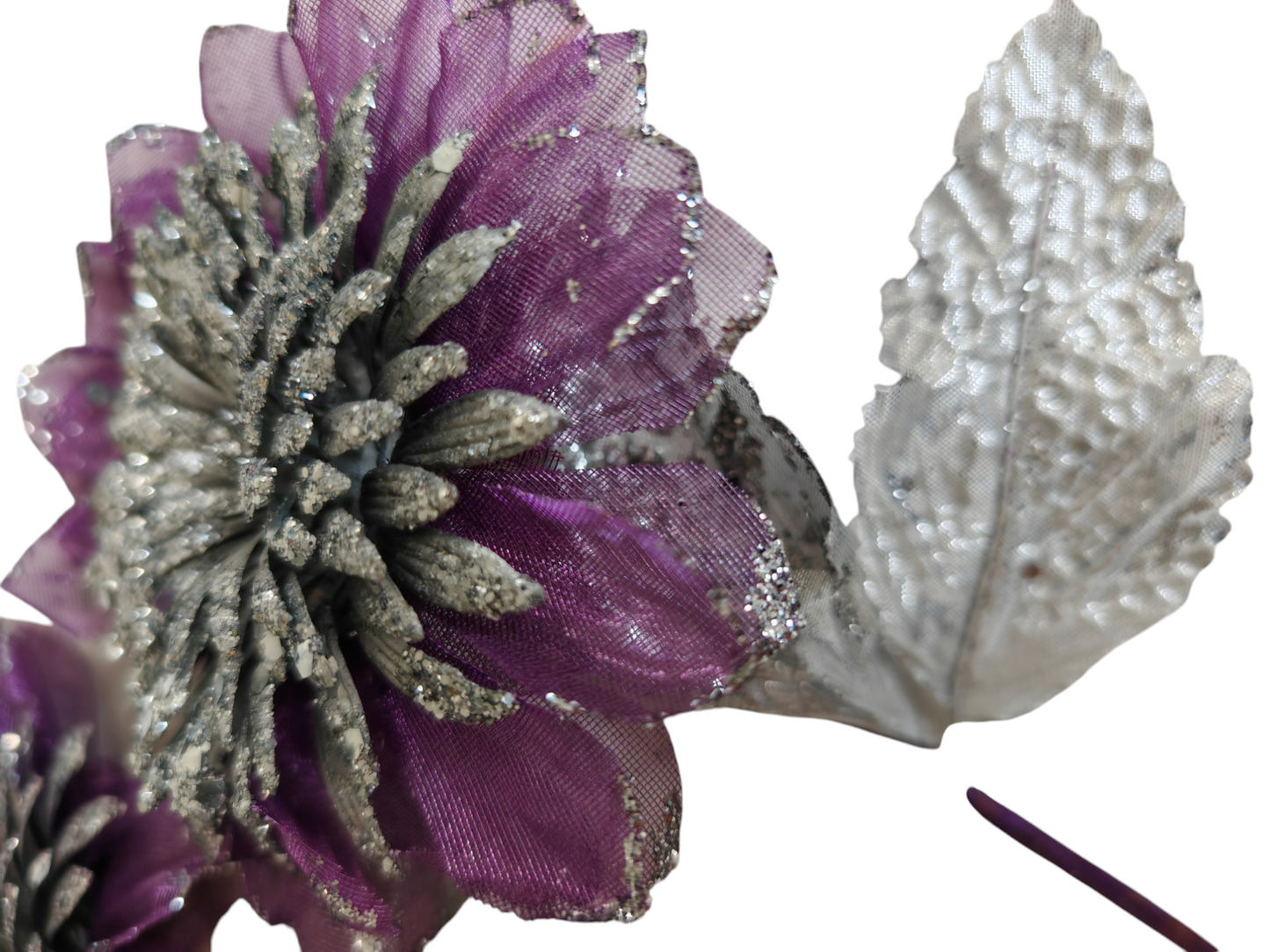 Fiore lilla e argento set 6 pezzi