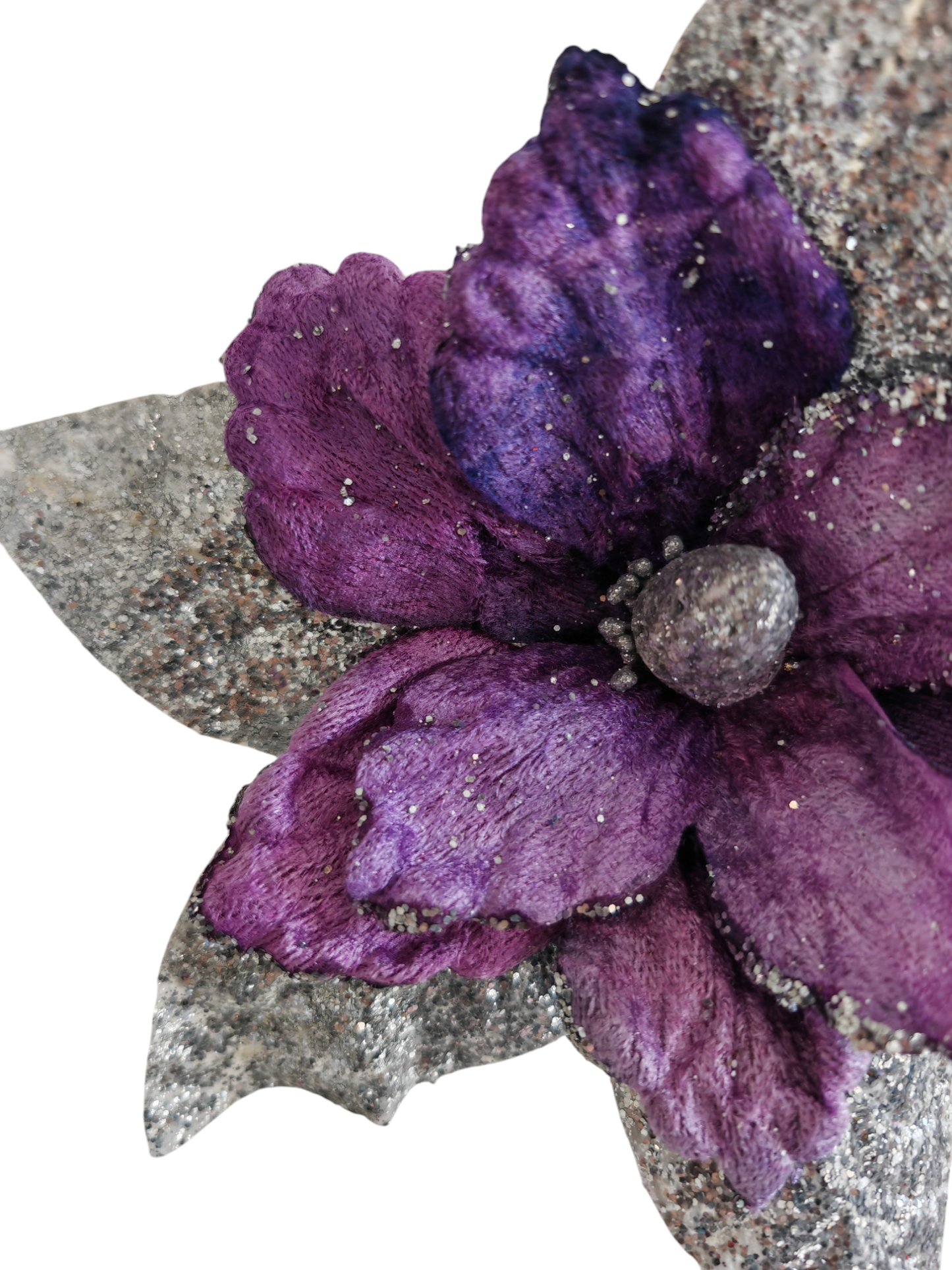 Fiore viola e argento set 3 pezzi