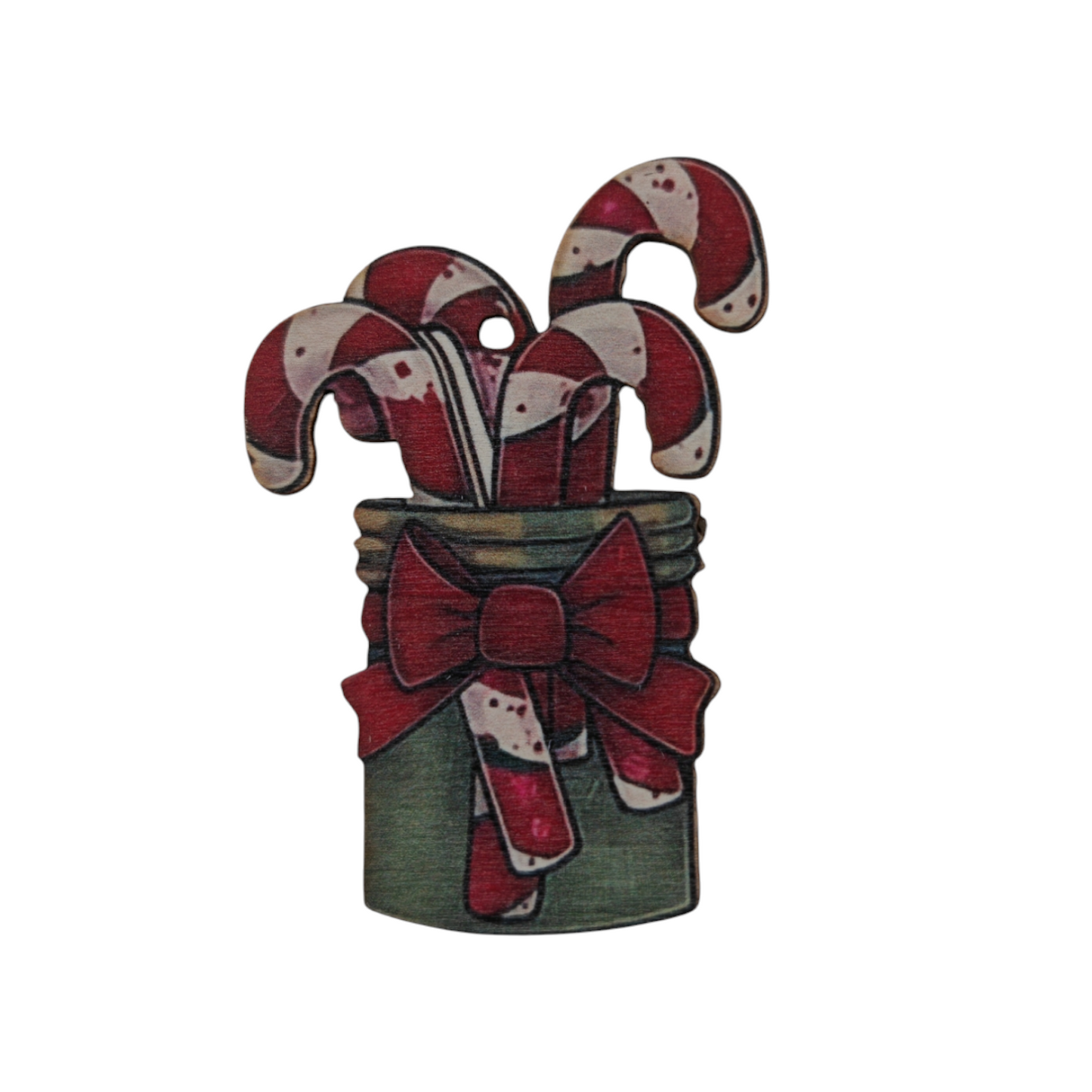 Addobbo albero in legno set 4 pezzi