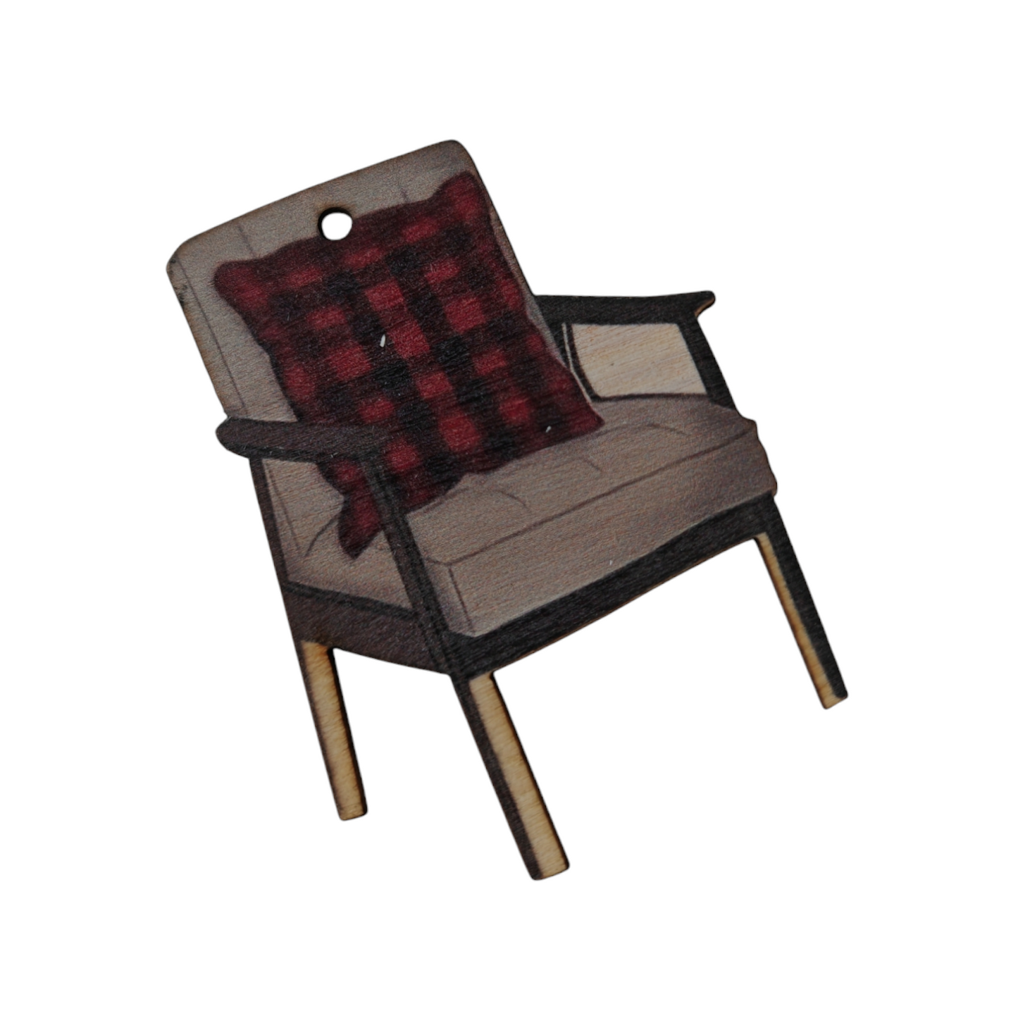 Addobbo albero in legno set 4 pezzi