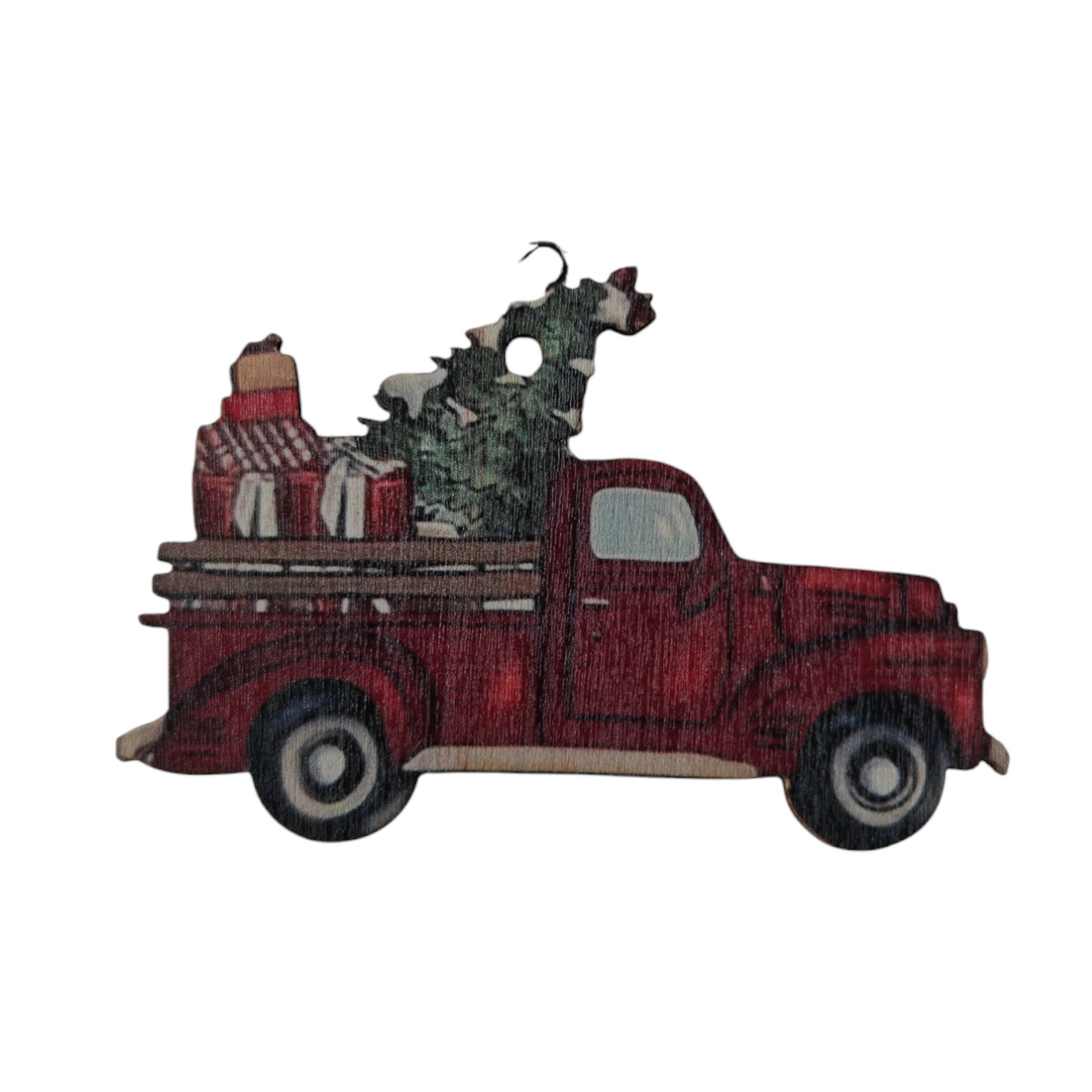 Addobbo albero in legno set 4 pezzi