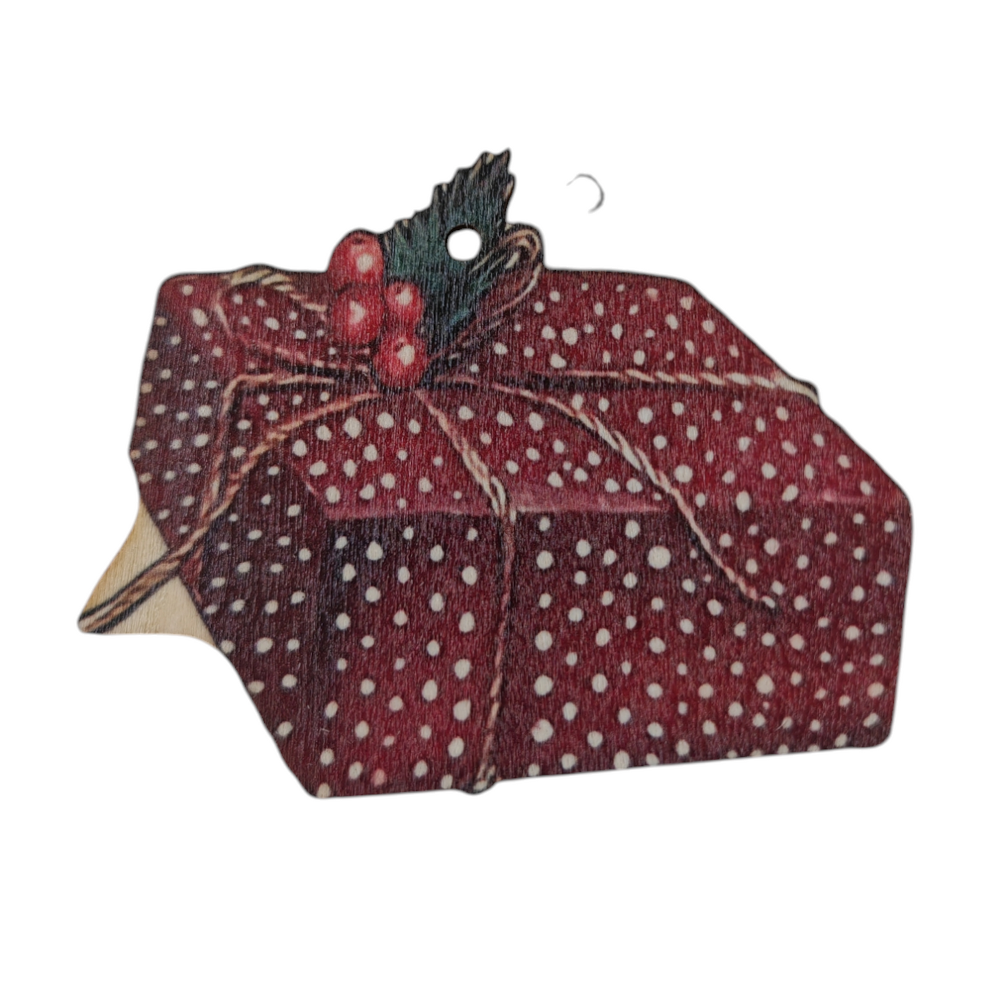 Addobbo albero in legno set 4 pezzi