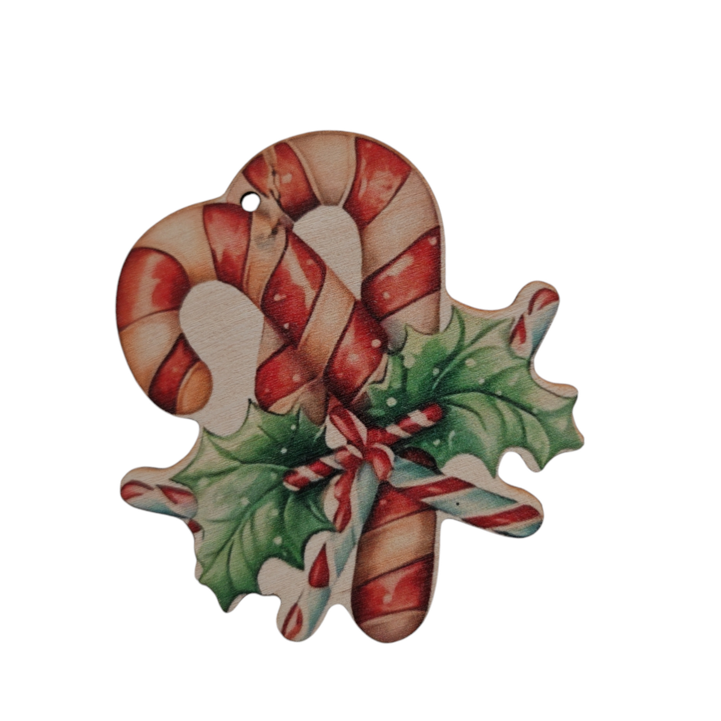 Addobbo in legno pan di zenzero set 4 pezzi