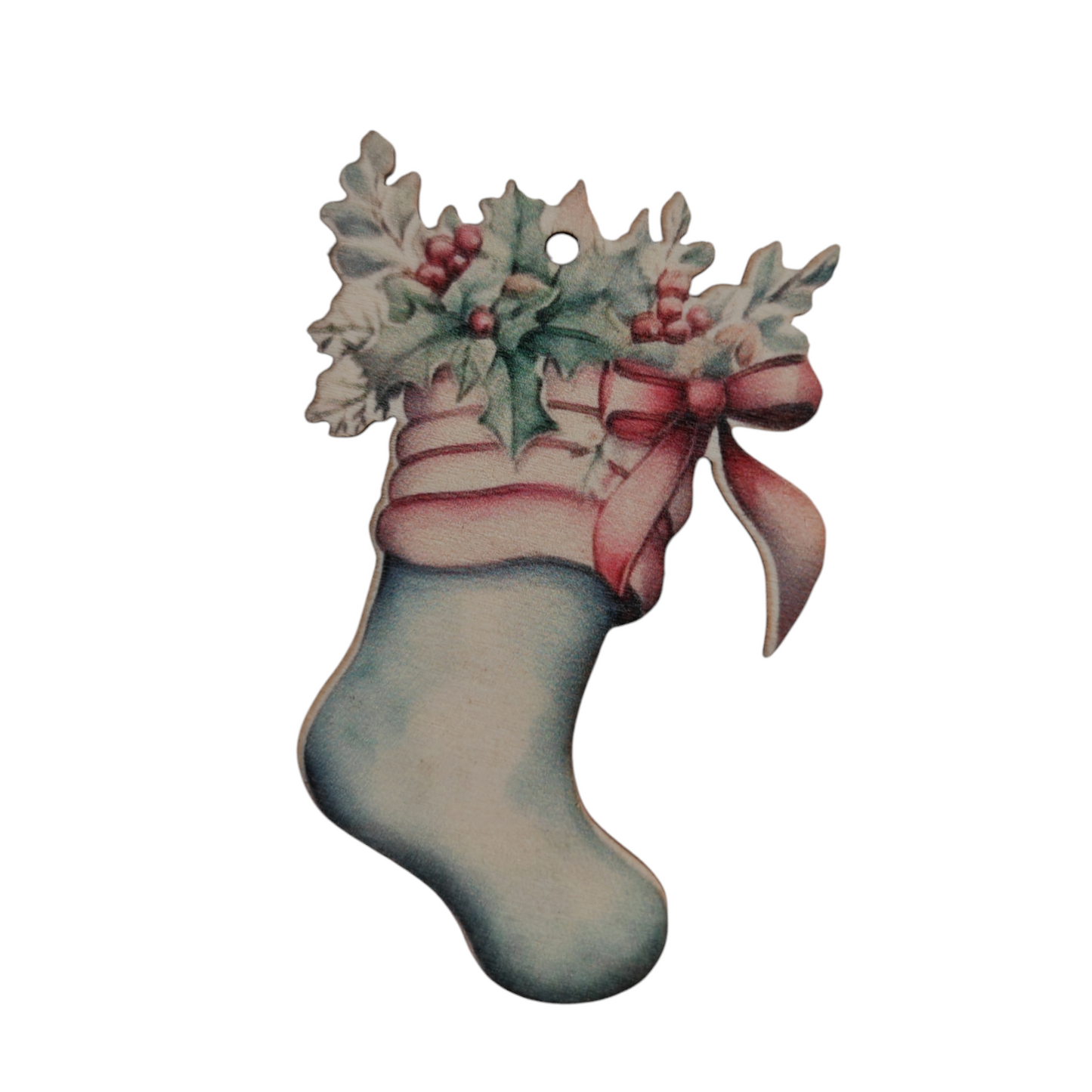 Addobbo albero in legno set 4 pezzi