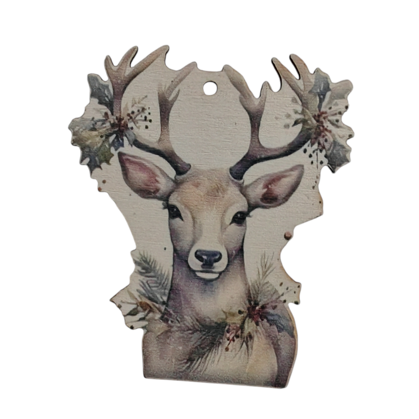 Addobbo albero in legno set 4 pezzi