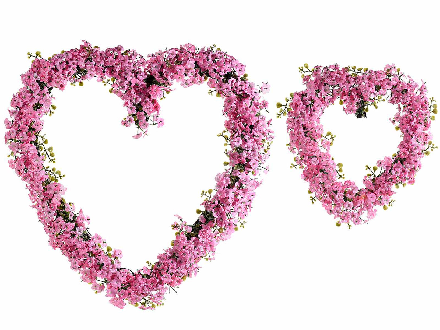Ghirlanda fiori rosa cuore - Best Moment Decor
