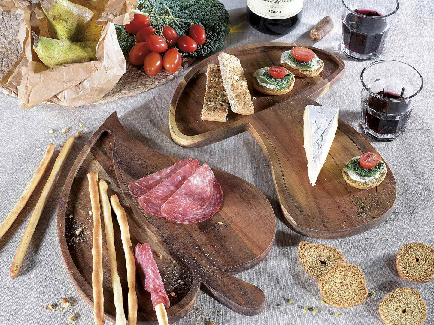 Tagliere/ vassoio fungo in legno