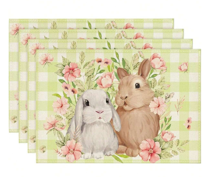 Tovaglietta Pasqua Coniglietti verde - Best Moment Decor