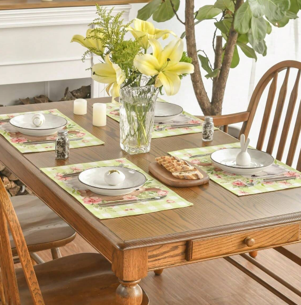 Tovaglietta Pasqua Coniglietti verde - Best Moment Decor