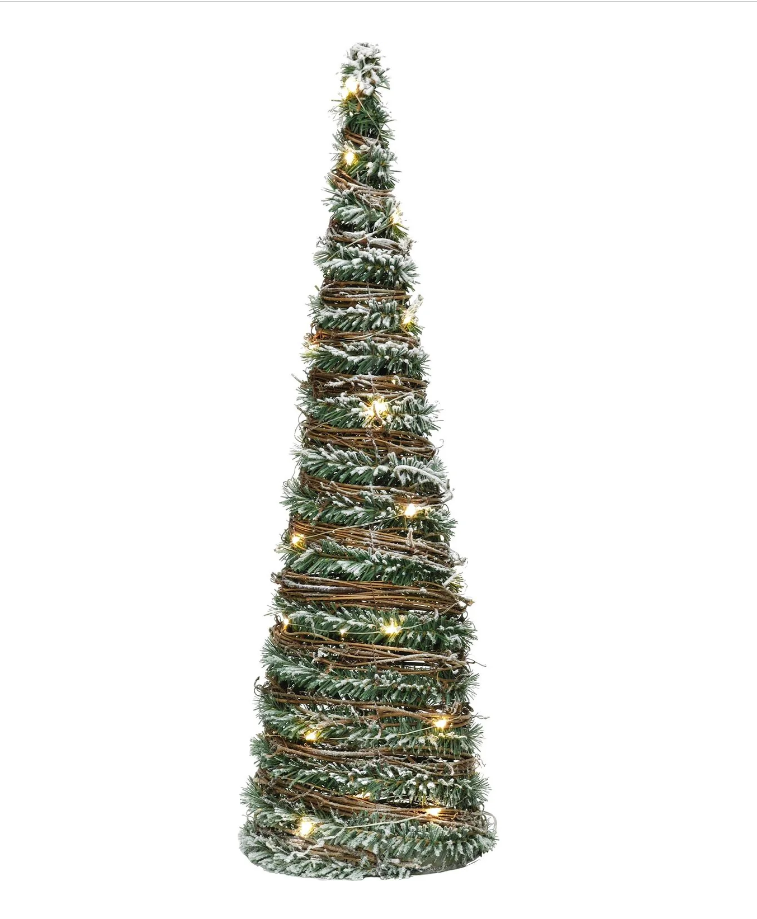 Albero innevato luminoso