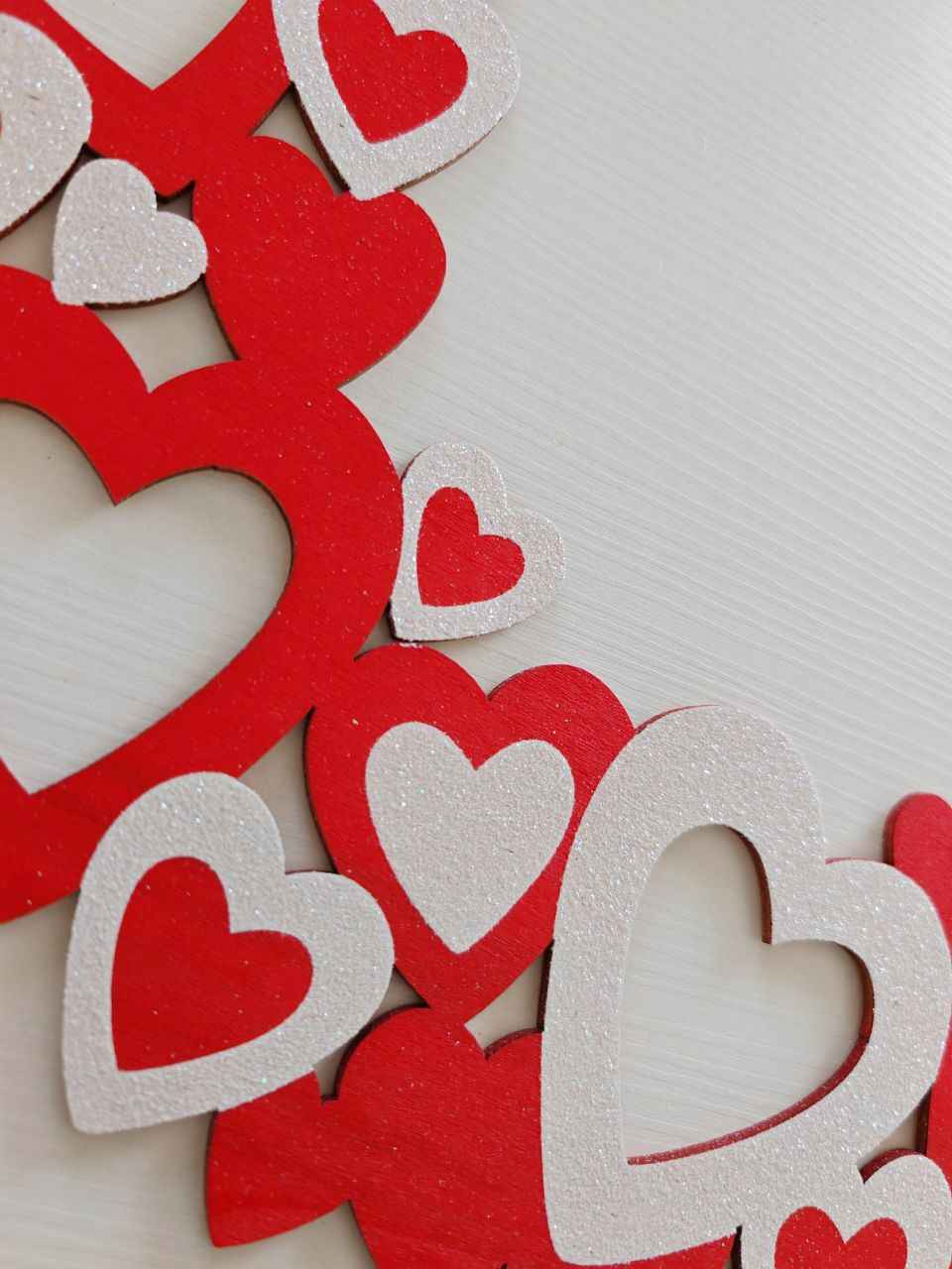 Disco cuore con glitter da parete