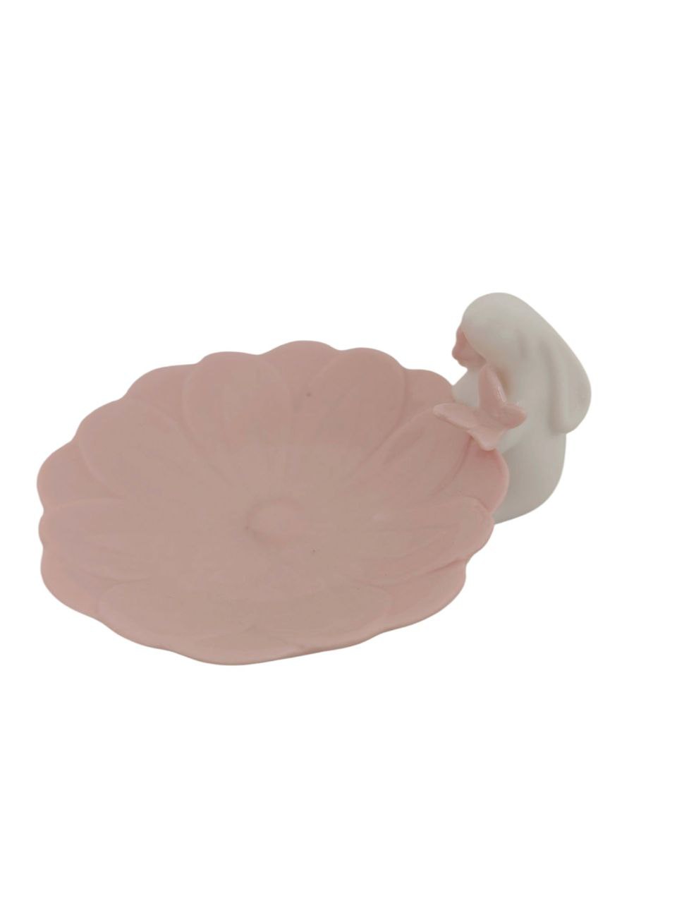 Portacioccolatini / candela in porcellana rosa