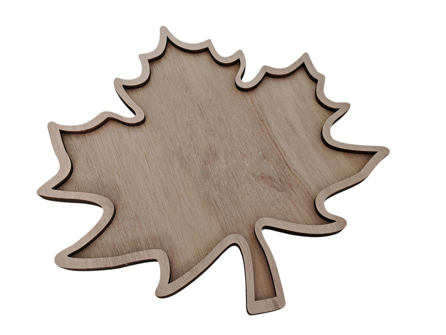 Vassoio in legno foglia