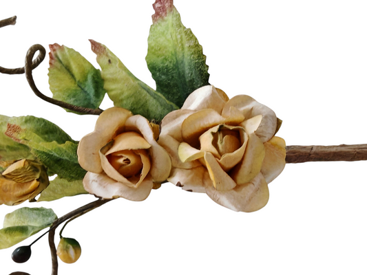 Ramo fiori secchi gialli set 3 pezzi