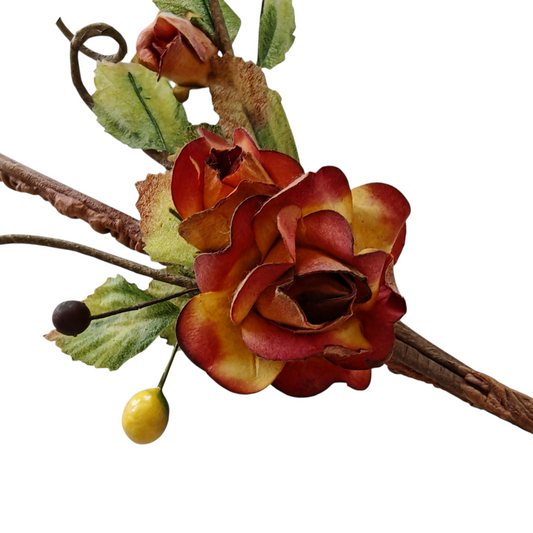 Ramo fiori secchi arancio set 3 pezzi