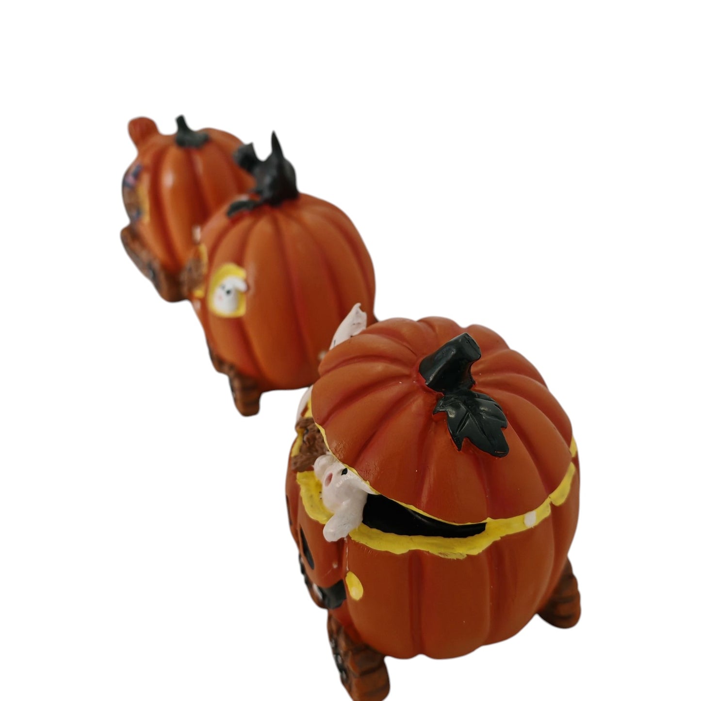 Decorazione con zucche d'appoggio