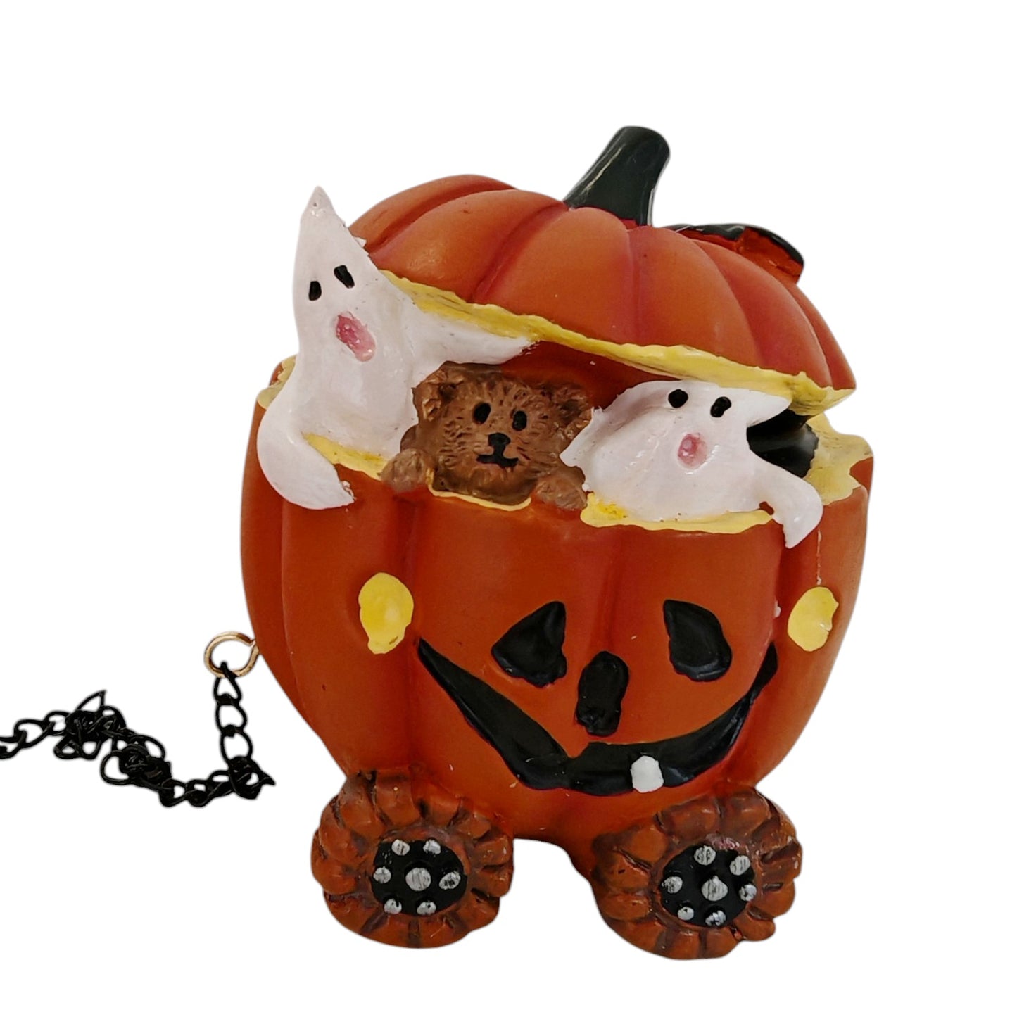 Decorazione con zucche d'appoggio