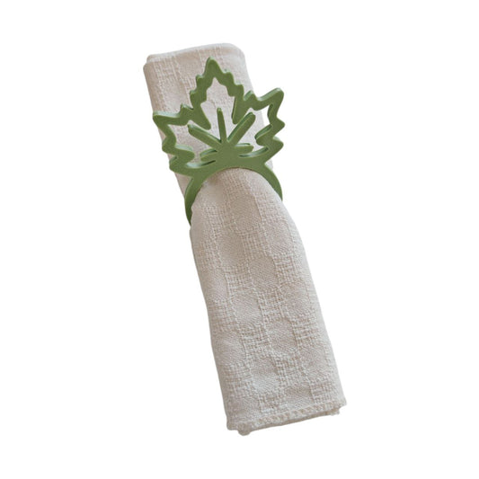 Fermatovagliolo foglia verde set 2 pezzi