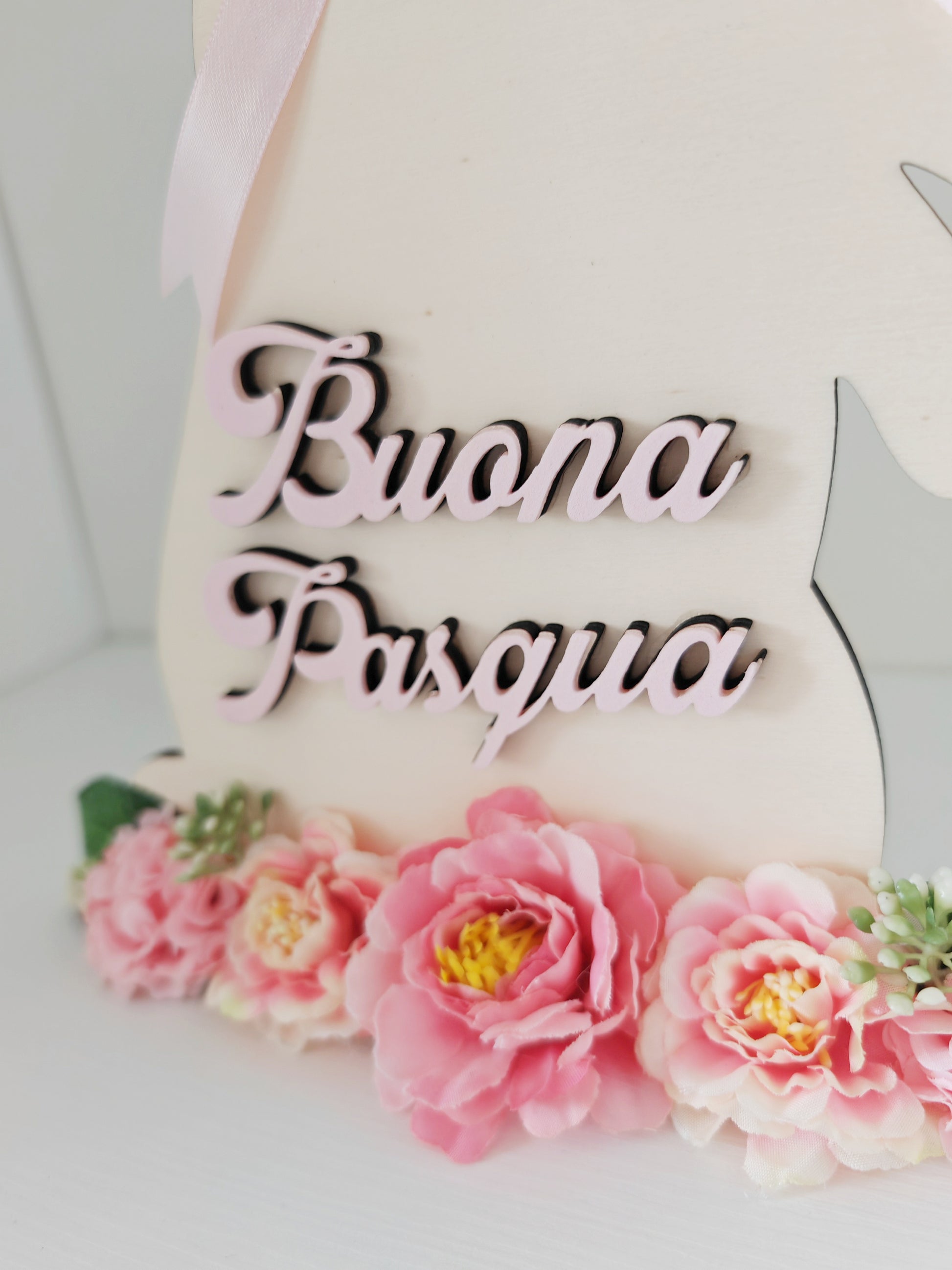 Coniglio in legno rosa - Best Moment Decor