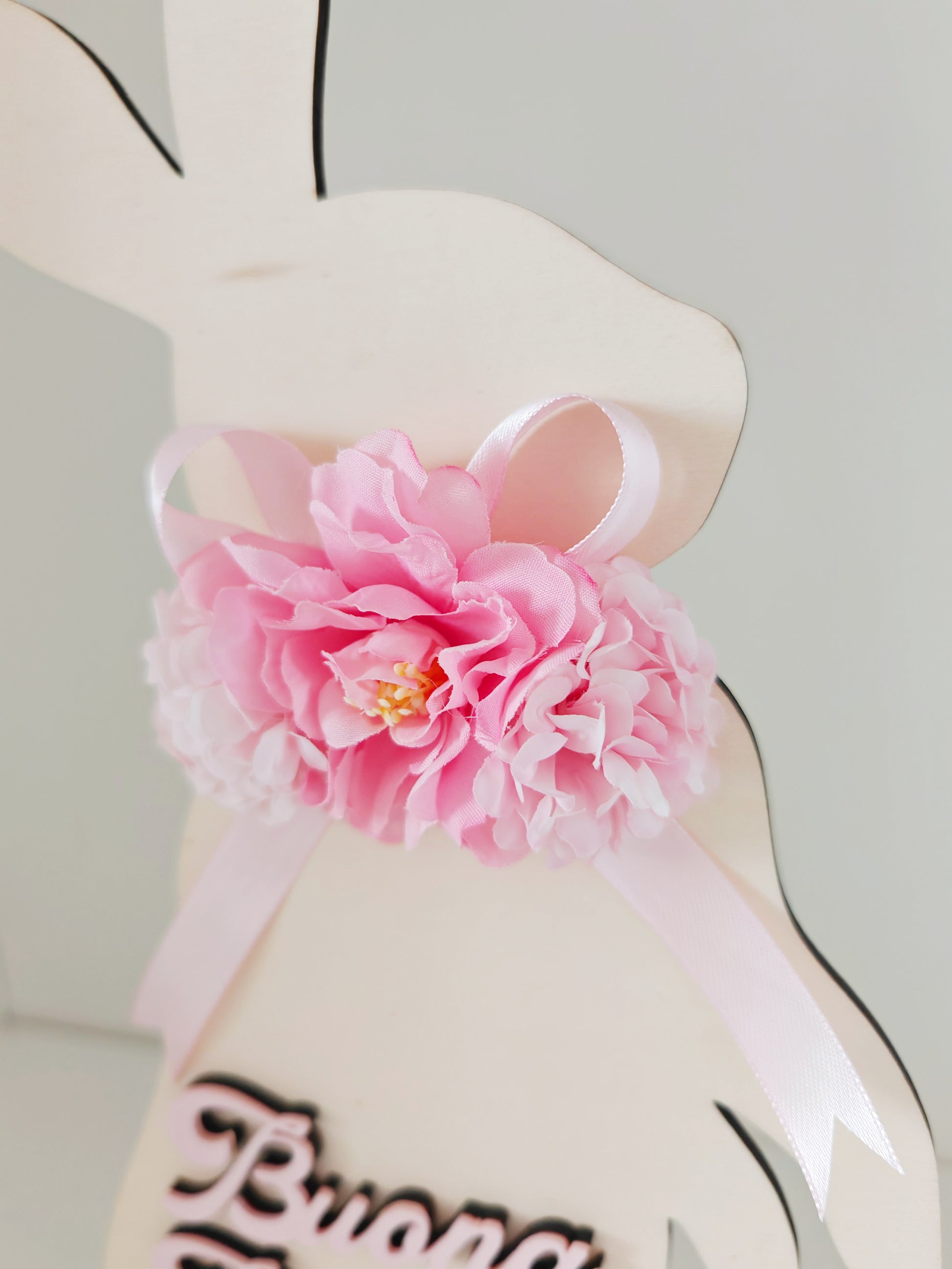 Coniglio in legno rosa - Best Moment Decor
