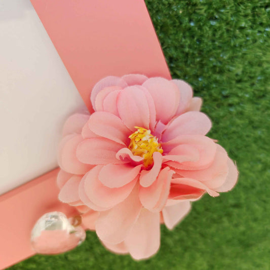 Cornice mamma in legno floral rosa