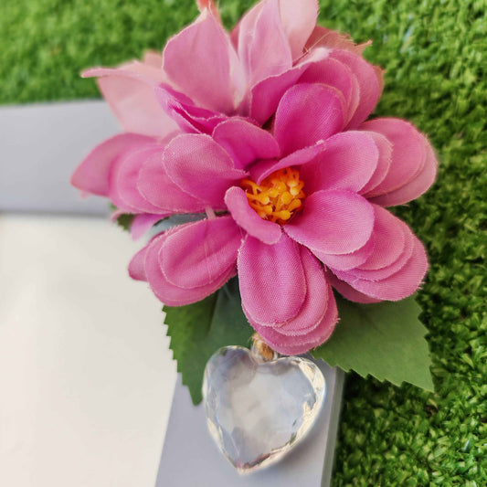 Cornice mamma in legno floral lilla