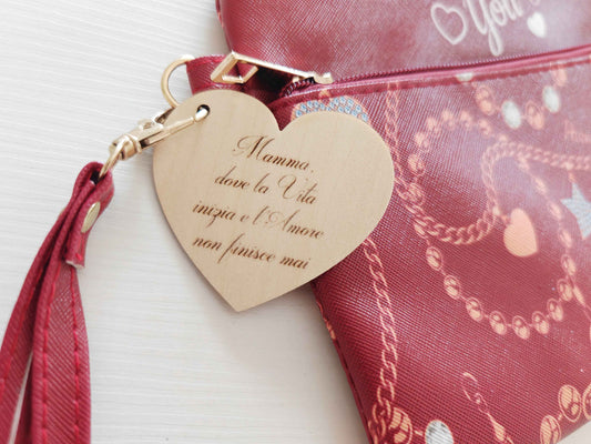 Pochette bordeaux mamma