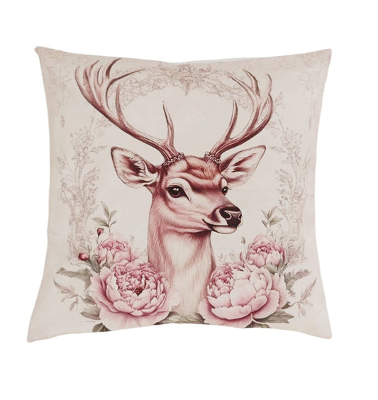 Fodera cuscino cervo rosa