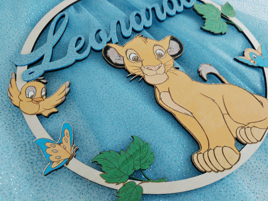 Fiocco leoncino azzurro