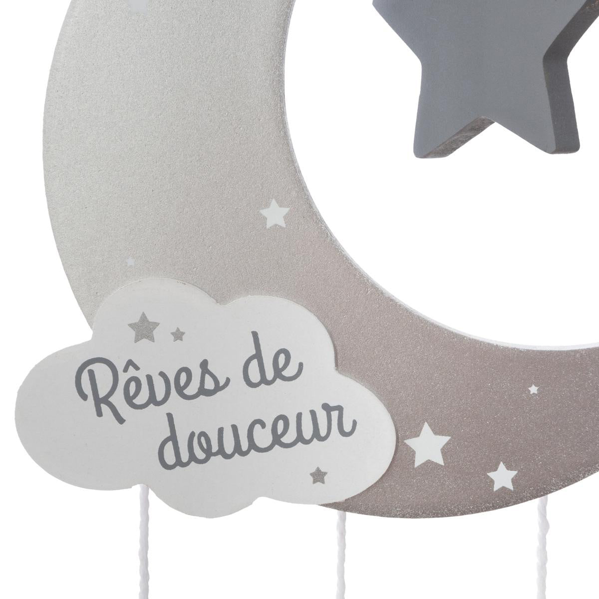 Decorazione luna stelle grigio - Best Moment Decor
