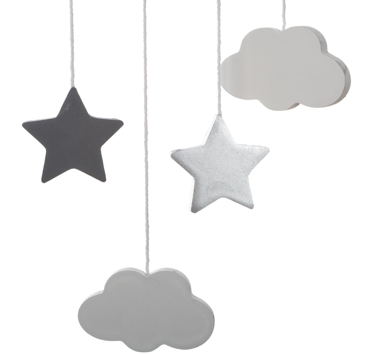 Decorazione luna stelle grigio - Best Moment Decor